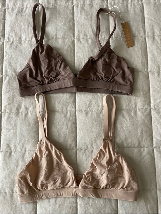 SKIMS Other - Skims Fits Everybody Triangle Bralette in Umber and Clay S NWT